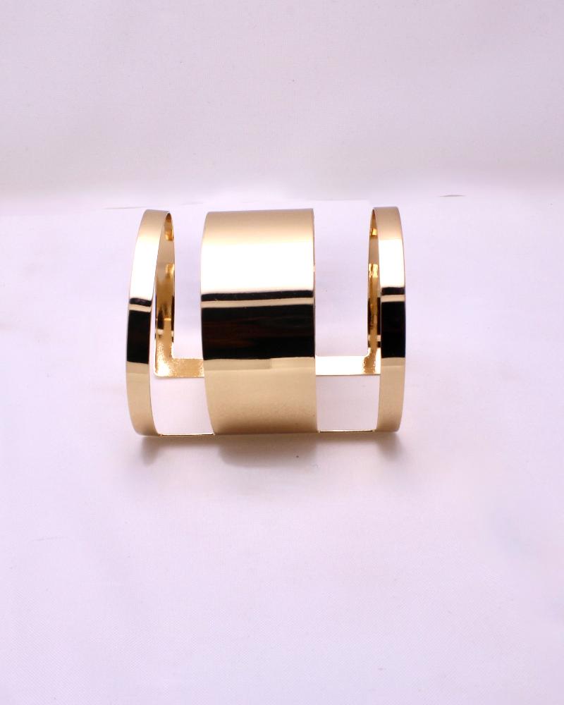 African wide cuff open bangle for women
