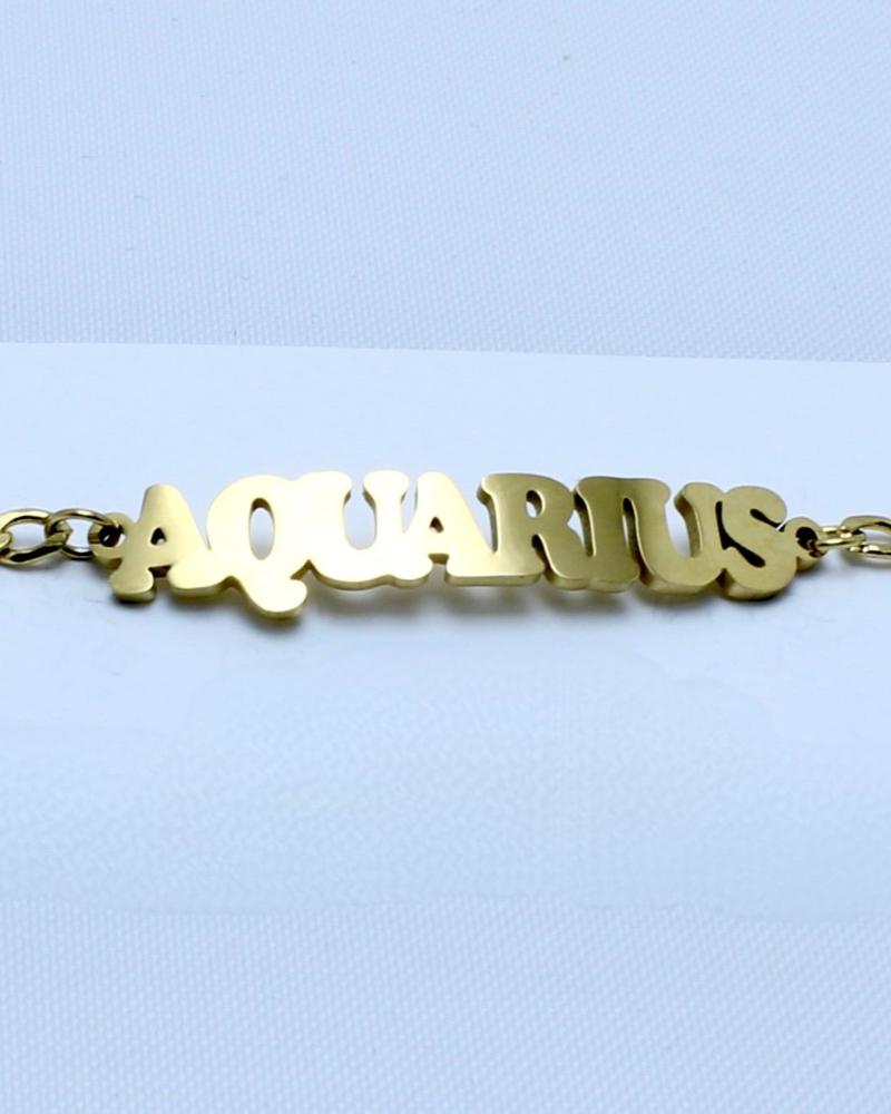 11 Stainless Steel Curb Zodiac Names Chains | Patterson Jewelry