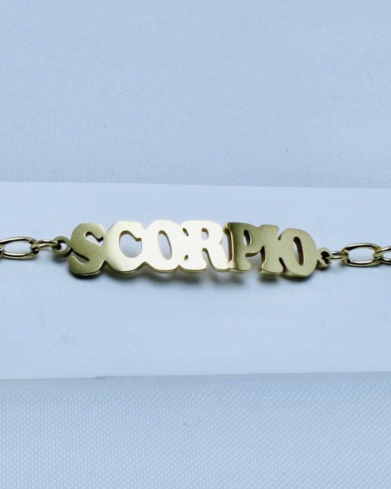 11 Stainless Steel Curb Zodiac Names Chains | Patterson Jewelry